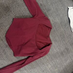 ALO Yoga Women's Maroon Long Sleeve Top